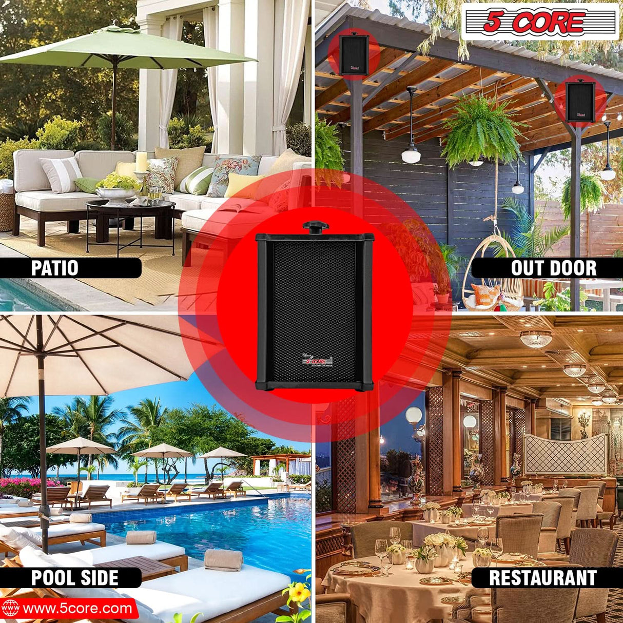 The pool speakers can be used in any place 