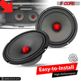 5Core 8 Inch Midrange Door Speaker 500W PMPO Subwoofer w Aluminum Bullet 8Ω Sub Woofer