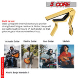 Capo for Banjo Mandolin Ukulele: 5 Core guitar capos for 6-string acoustic and electric guitars.