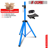 5Core Speaker Stand Tripod Tall Adjustable 72 Inch DJ Studio Monitor Stands Pole Mount BLACK