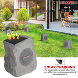 Solar charging enabled outdoor wireless speaker 