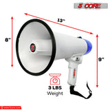 Cheer megaphone with handle, stadium horn, and bull horn loud speaker.