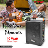 5Core Portable PA Speaker System 40W + Wireless Mic Rechargeable Public Speaking Machine