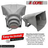 5 Core PA Horn Speaker Outdoor 8x16" Siren Loudspeaker • 40W RMS Loud Megaphone Driver Horn