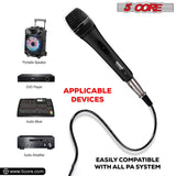 5Core XLR Microphone Dynamic Mic Karaoke Singing Studio Mics Handheld Microfono