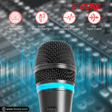 5Core Dynamic Microphone Cardioid Microphone Unidirectional Handheld Mic XLR Karaoke Microphone Singing ND-26X