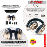 5 CORE Bluetooth Headphones Over Ear Noise Cancelling Headset Stereo Headphone with Padded Ear Cups + Adjustable Headband HEADPHONE 13 G