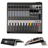 5 Core Audio Mixer 8 Channel DJ Equipment with Bluetooth USB Console Sound Board