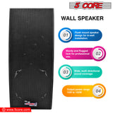 5 CORE 4.5 Inch Wall Mount Home Speaker System Indoor/Outdoor 30W Moist Proof All Weather Resistance High Performance Surround Sound Wall Speakers with Effortless Mounting Swivel Brackets Wired WS-60