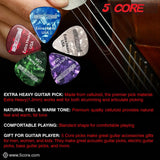 5Core Guitar Picks 1.2mm Celluloid Extra Heavy Gauge Pick - Acoustic Electric Bass Guitars PURPLE