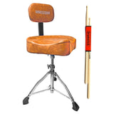 5Core Drum Throne Padded Guitar Stool Backrest Drummer Seat for Adults & Kids