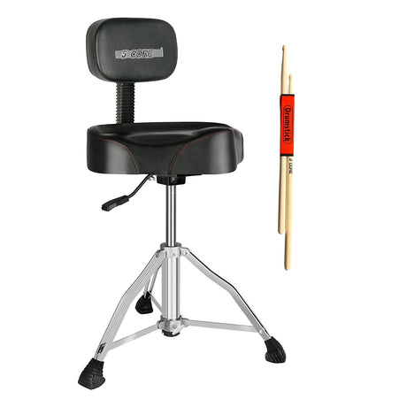 5Core Drum Throne Padded Guitar Stool Backrest Drummer Seat for Adults And Kids