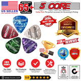 5Core Guitar Picks 1.2mm Celluloid Extra Heavy Gauge Pick - Acoustic Electric Bass Guitars PURPLE