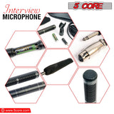 5Core Interview Microphone Condenser Shotgun Mic w Uni-Directional Pickup XLR Connection