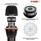 5Core XLR Microphone Dynamic Mic Karaoke Singing Studio Mics Handheld Microfono