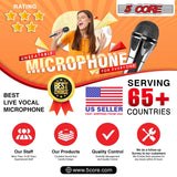 5Core XLR Microphone Dynamic Mic Karaoke Singing Studio Mics Handheld Microfono