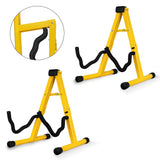 5Core Guitar Stand Floor A Frame Electric Acoustic Bass Soporte Para Guitarra YELLOW