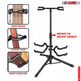 5Core Guitar Stand Floor Tripod  Portable Adjustable Multi Guitars Holder 2N1