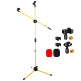 5Core Tripod Mic Stand Adjustable Heavy Duty Floor Holder Microphone Boom Arm RED