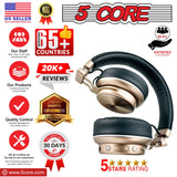 5 CORE Bluetooth Headphones Over Ear Noise Cancelling Headset Stereo Headphone with Padded Ear Cups + Adjustable Headband HEADPHONE 13 G