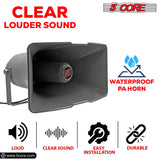 5 Core PA Horn Speaker Outdoor Siren Loudspeaker 35W RMS Loud Megaphone Driver Horn