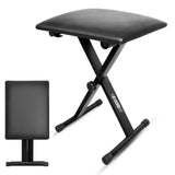 5 Core Keyboard Bench X Style Piano Stool Padded Adjustable Keyboards Chair Black