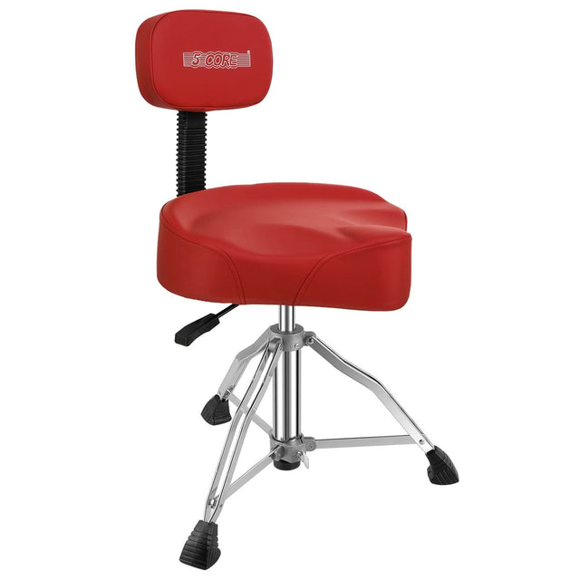 5Core Drum Throne Padded Guitar Stool Backrest Drummer Seat for Adults And Kids