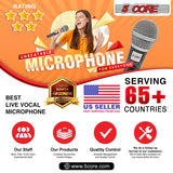 5Core XLR Microphone Dynamic Mic Karaoke Singing Studio Mics Handheld Microfono