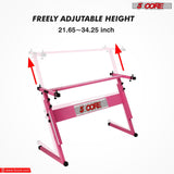 5 Core Keyboard Stand Z Style Height Adjustable Sturdy Piano Riser Lift Holder Stands PINK