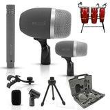 5Core Conga Mic Snare Tom Microphone Drum Kit Condenser XLR Instrument Mics