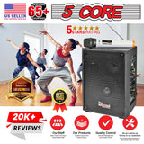 5Core Portable PA Speaker System 40W + Wireless Mic Rechargeable Public Speaking Machine