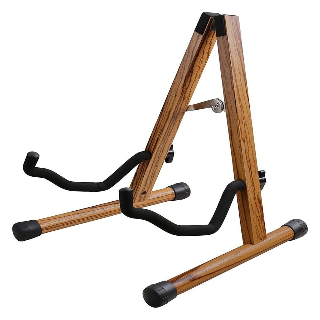 5Core Guitar Stand Floor Adjustable Solid Wood A Frame Universal Folding Acoustic Electric Bass Stands