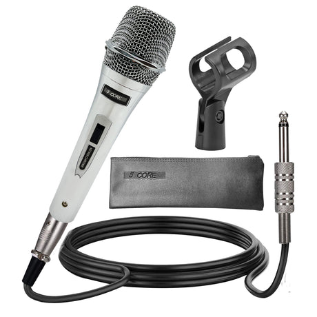 5 KERN Dinamiese Mikrofoon Kardioid Paar Mikrofoon Eenrigting Handheld Mic XLR Karaoke Mikrofoon Sing ND 909 Chrome 2 PC