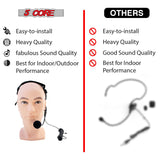 5 Core Headset Microphone Professional Flexible Boom Wired Hands Free Mic 1/4" Connector Jack