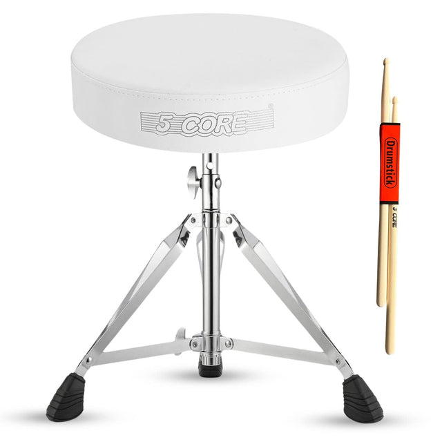 5Core Drum Throne Padded Adjustable Guitar Stool Drummer Seat for Adults & Kids