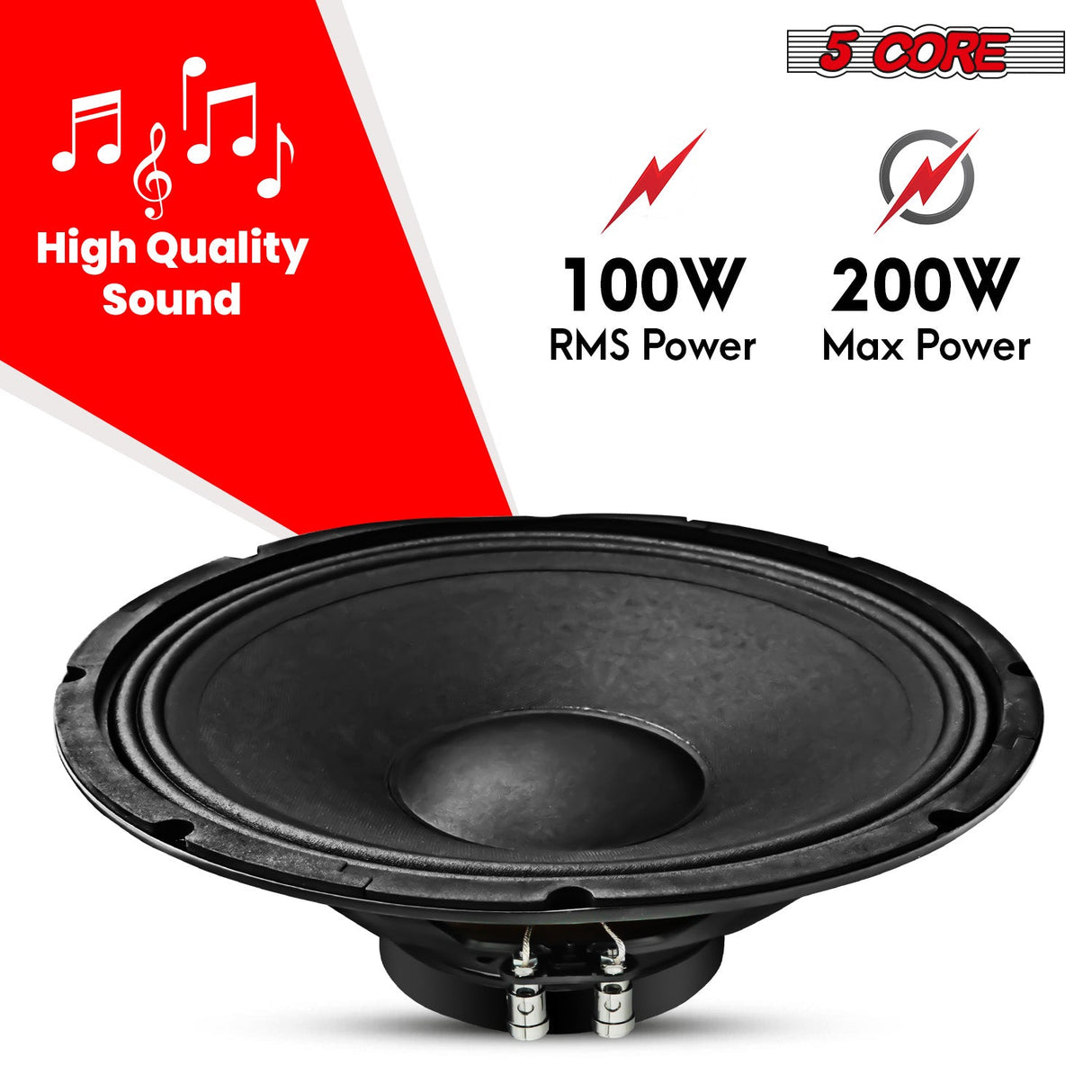 5Core 12 Inch DJ Subwoofer Speaker 200W Peak 8Ohm Audio Replacement Sub woofer 2 PCS