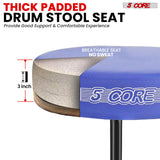 5Core Drum Throne Adjustable Guitar Stool Padded Drummer Seat for Adults & Kids BLUE