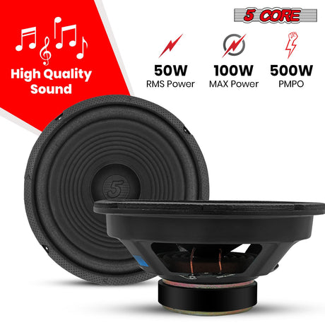 5 Core 8 Inch Subwoofer Speaker 1000W Combined Peak 4Ohm Replacement Car Bass Sub Woofer