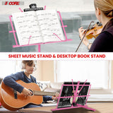 2-in-1 music stand with dual functionality, adjustable height, and portable design for versatile music performance needs