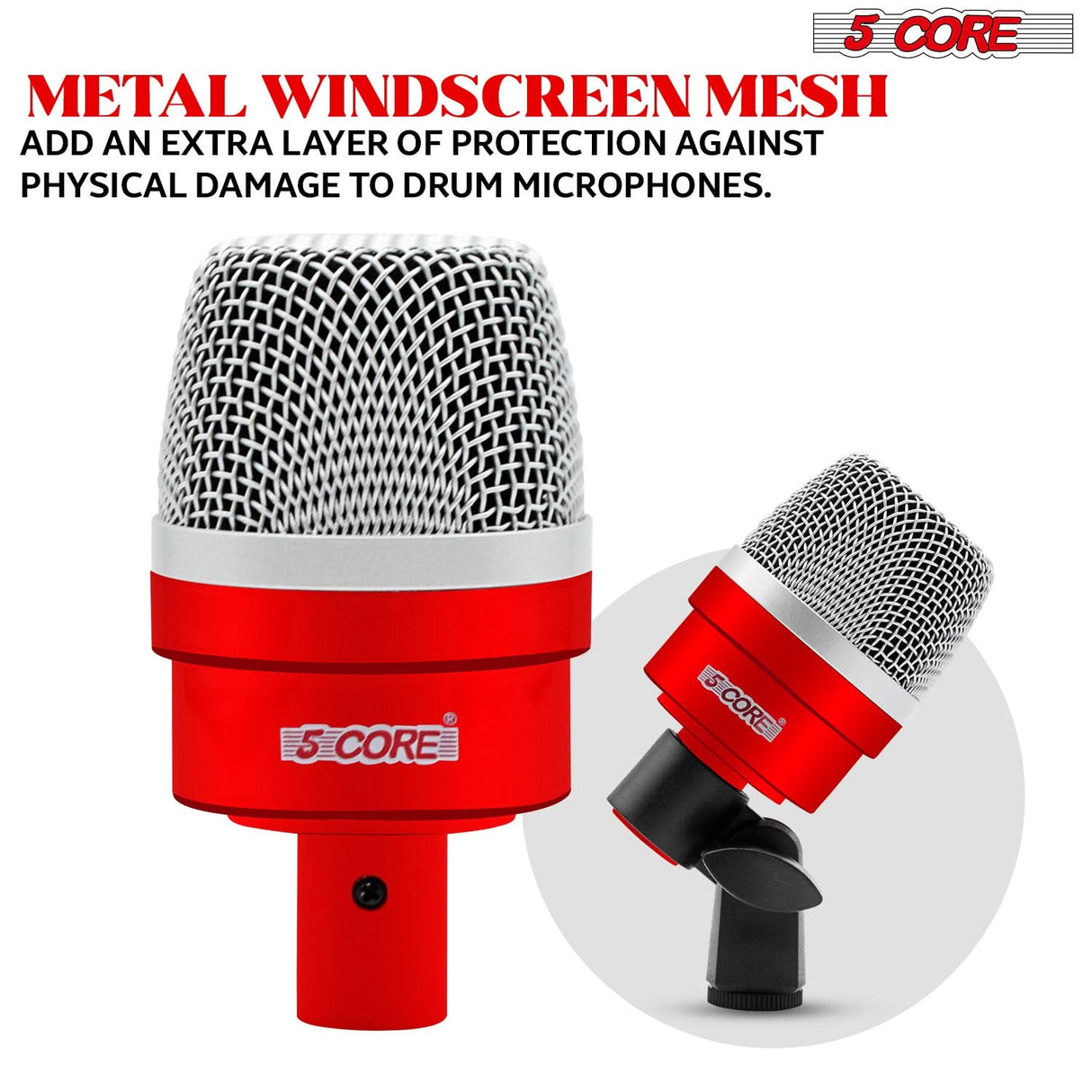 5 Core Drum Mic Set: 7 dynamic mics for professional drum sound capture.