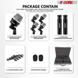 Versatile Drum Miking: 5 Core Dynamic Mic Kit for All Drum Types