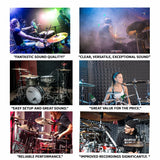 Exceptional Audio Clarity: 5 Core Dynamic Drum Mic Kit