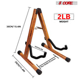 5Core Guitar Stand Floor Adjustable Solid Wood A Frame Universal Folding Acoustic Electric Bass Stands