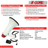 Bull horn loud speaker and cheer megaphone with handle for sports.