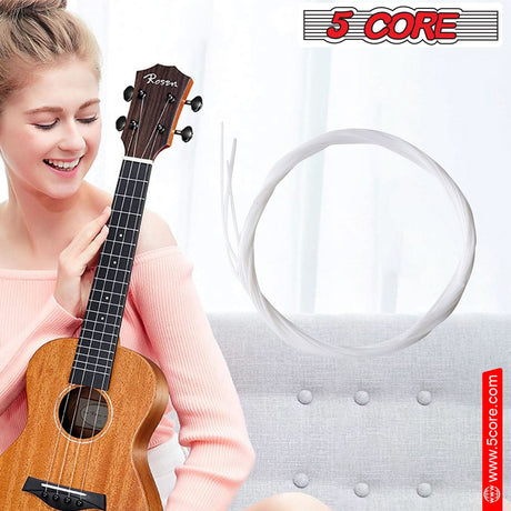 5Core Ukulele Strings Nylon w Deep Bright Tone Consistent Reliable Durability Uku String