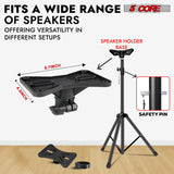 5 Core Speaker Stand Tripod Heavy Duty Adjustable Up to 72 Inch DJ Studio Monitor Stands Pole Mount Black