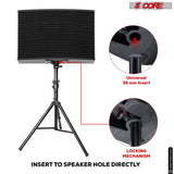 5 Core Speaker Stand Tripod Floor Adjustable Up to 48 Inch DJ Studio Monitor Stands Pole Mount Pair BLACK