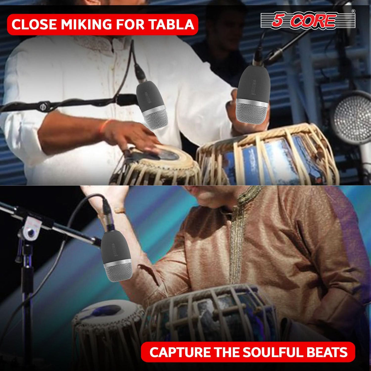 Close miking for tabla enables professional recording