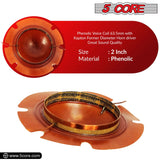 5Core 2 Inch Diaphragm Replacement 50 Pack Phenolic Voice Coil 51mm + Kapton Former Diameter Horn