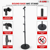 5Core Mic Stand Floor Adjustable Universal Heavy Duty Microphone Stands Round Base Soporte De micrófono